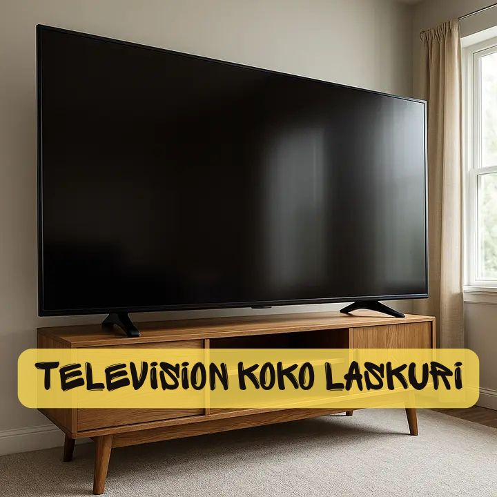 Liian iso tv. Ei mahdu tv tasolle. TV koko laskuri